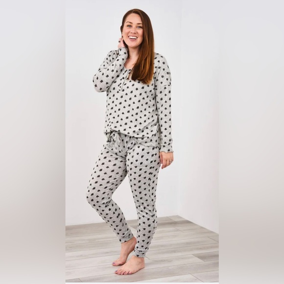 Latched Mama Nest Jogger Set XS in Heathered Rose - Picture 1 of 9